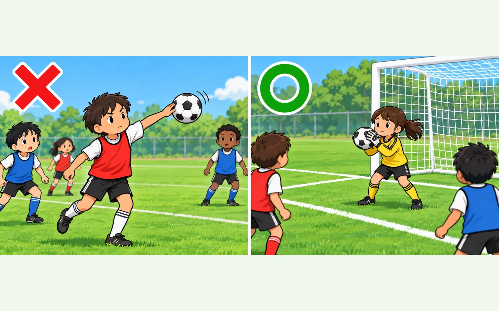 ハンドのルールを表した絵